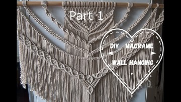 DIY Boho Macrame / Wall Hanging Tutorial / Part 1 /Pattern Macrame / Step by step