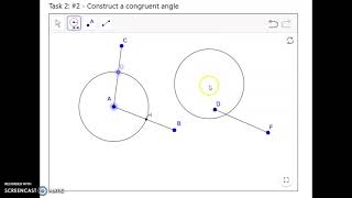Construct a congruent angle in GeoGebra (IXL C7, Eureka Module 1 Lesson 3)