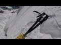 Descente  ski de laiguille blanche de peuterey