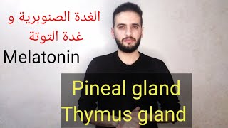 الغدة الصنوبرية و غدة التوتة.  Melatonin, Pineal gland, Thymus gland.