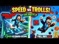 ROBLOX LATE NIGHT LIVE: +1 Speed Keyboard Escape! ⚡⌨️ Playing With Viewers (Drop IDs) 🎯