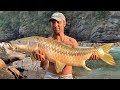 Fishing in nepal river  record golden mahseer 138cm   big fish caught