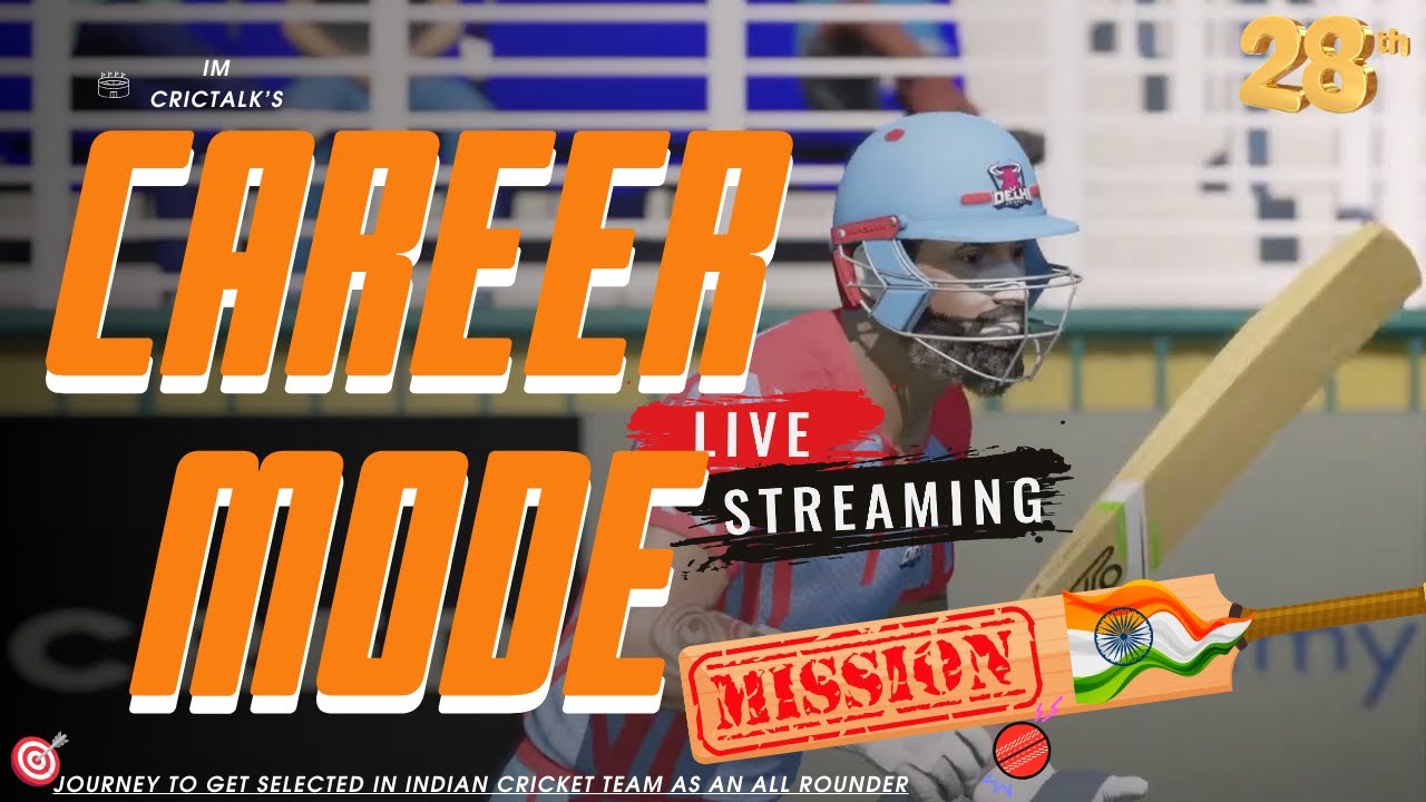 Cricket 24 Career Mode GamePlay Journey To Get Selected in India Cricket Team As All Rounder