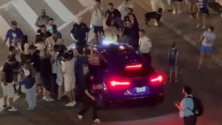 Mavs Fans Surrounding Luka Doncic’s Car as He Left the AAC, Taking Pictures as They Chant “M-V-P!”