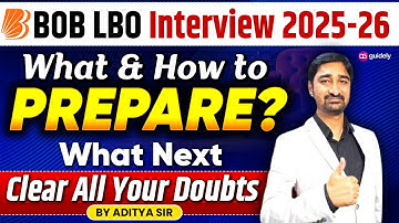 BOB LBO Interview 2025-26 | What & How to Prepare? What Next Clear All Your Doubts By Aditya Sir