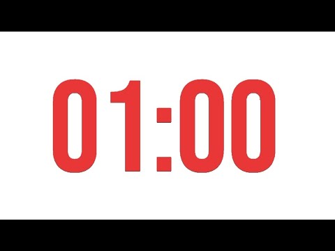 60 Second / 1 Minute countdown timer - No sound - Red Colour