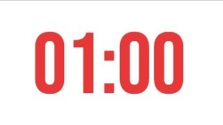 60 Second / 1 Minute countdown timer - No sound - Red Colour