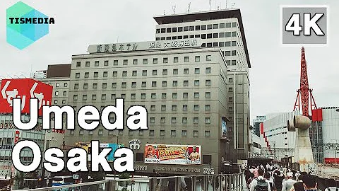 4KWalking around Umeda ()  in Kita-ku (), Osaka, J...