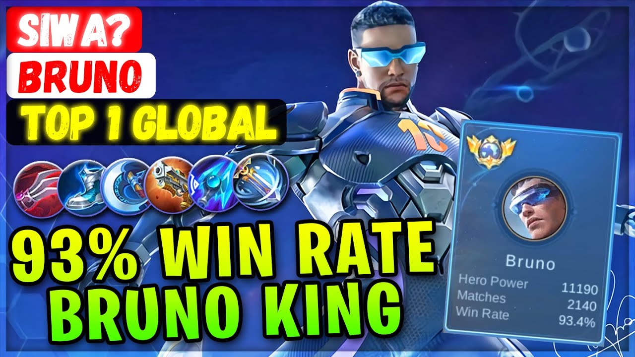 93% Win Rate Bruno King [ Top 1 Global Bruno ] SIWA? - Mobile Legends ...