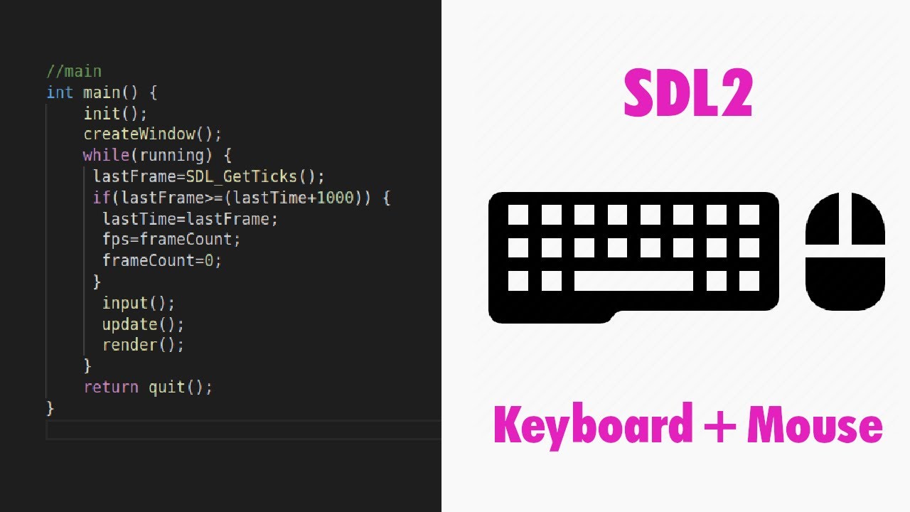 2020 C Sdl2 Input Tutorial Keyboard Mouse Youtube