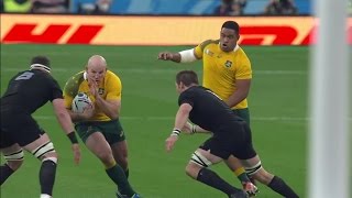 Slo Mo tackles, passes & tries - Australia v New Zealand - RWC Final