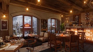 Ski Resort Caf'e Winter Ambience 🍰☕ Coffee Shop Sounds No Music | Chatter, Page Turning And More. screenshot 1