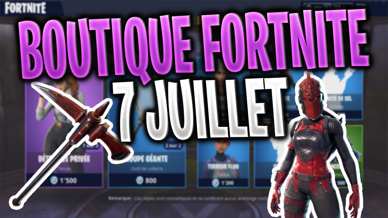 BOUTIQUE FORTNITE 7 JUILLET NOUVEAU SKIN CHEVALERESSE ROUGE - ITEM SHOP ...