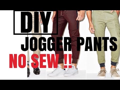 How to turn your pants into Jogger Pants - YouTube