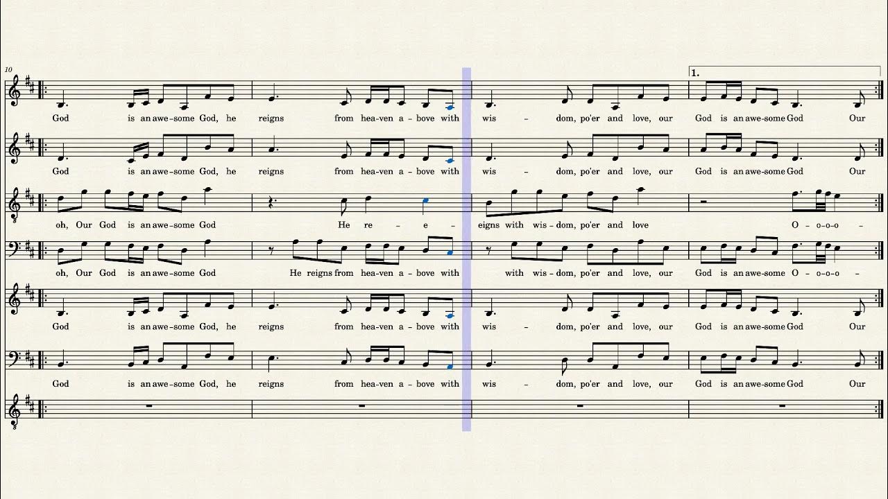 Awesome God / God Only Knows Lyrics Awesome God / God Only Knows (Sheet Music From 'A Week Away') - YouTube