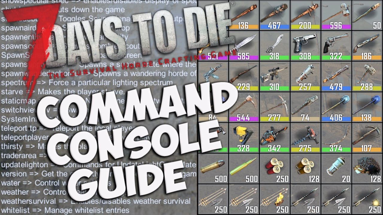 7 days to die console commands admin