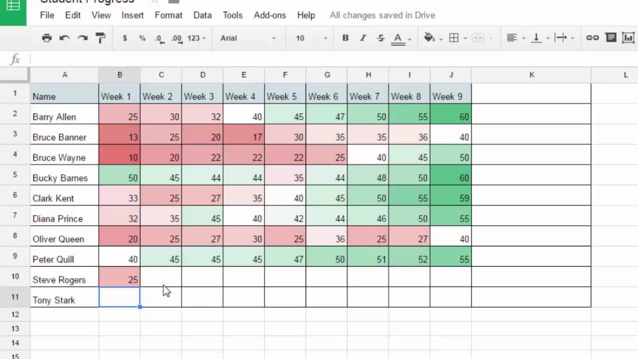 Student Progress Chart Keeping Track Of My Learning