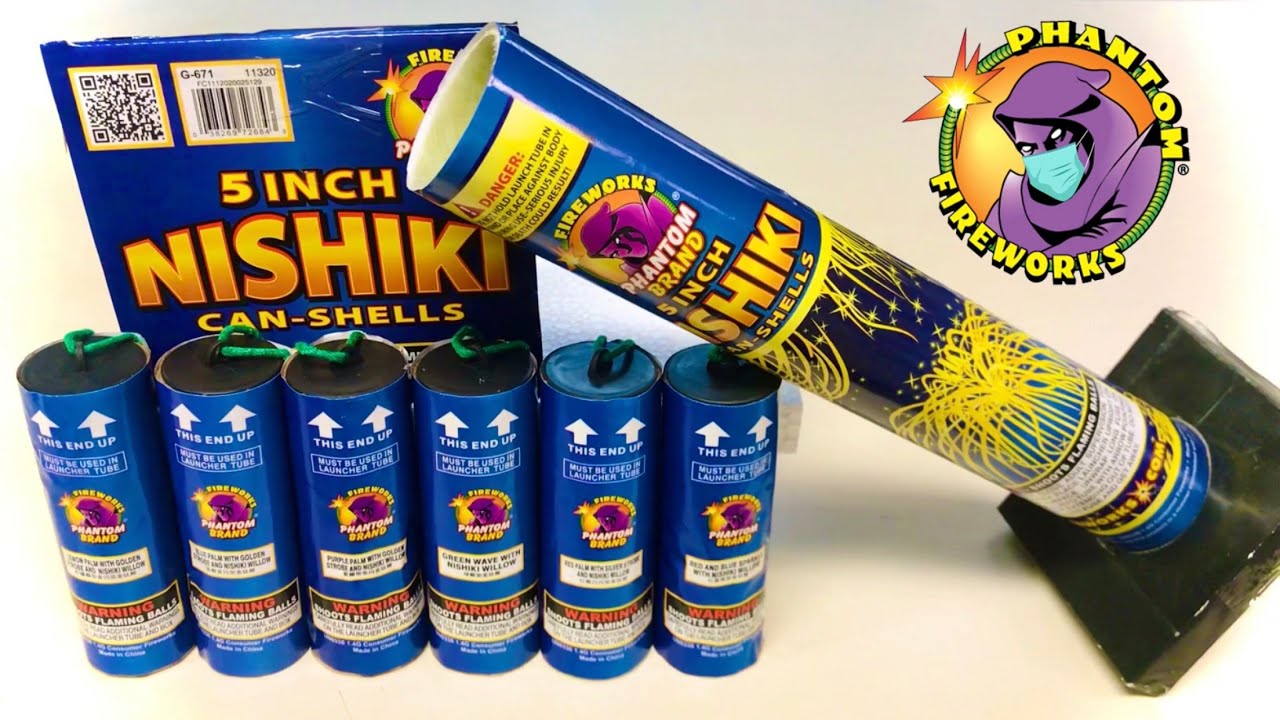 NISHIKI WILLOW 5” INSANE CAN-SHELLS PHANTOM FIREWORKS - YouTube