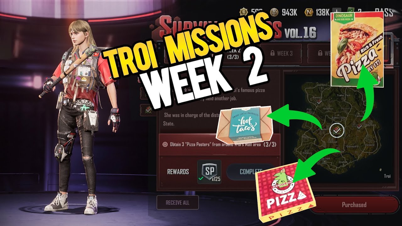 Week 2 TROI Missions Survivor Pass 16 | New State Mobile