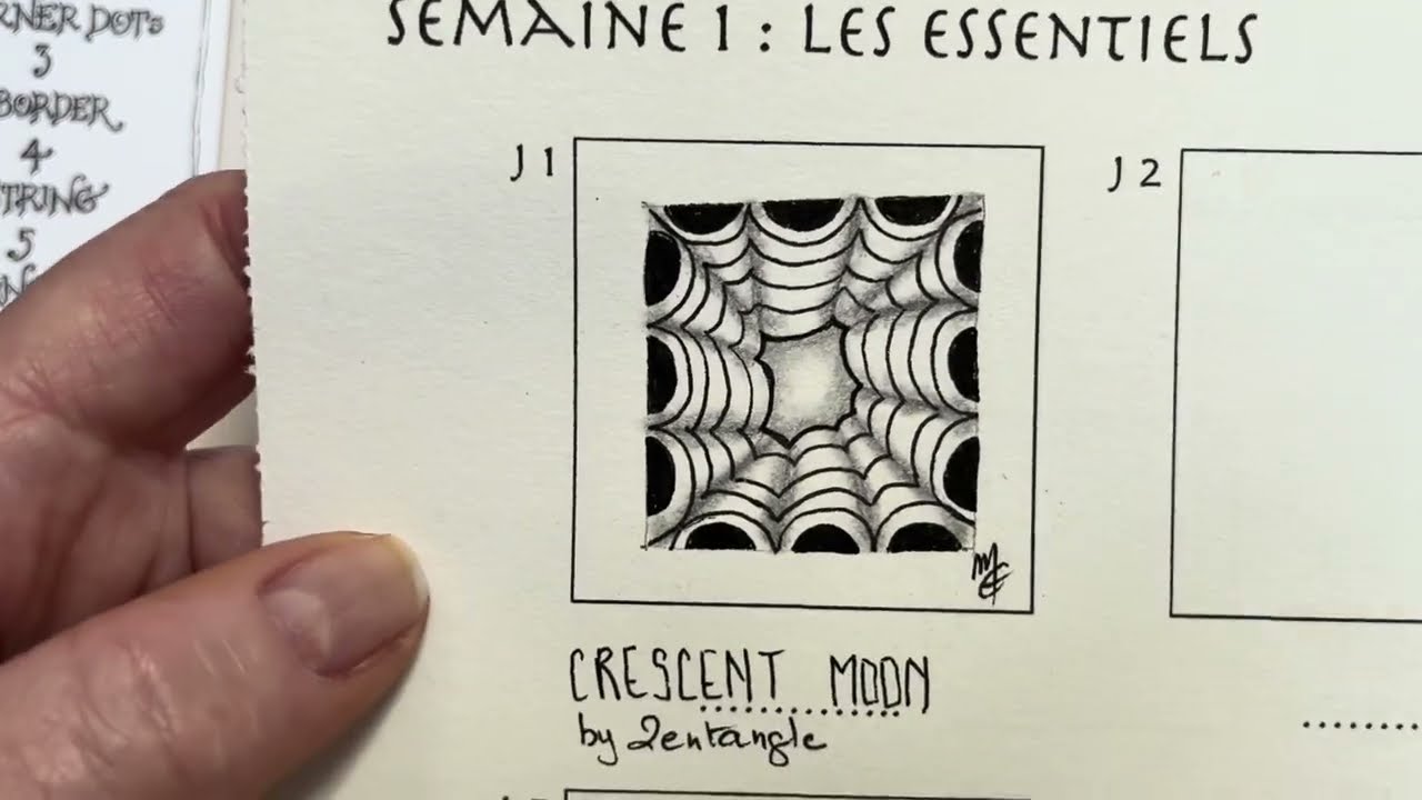 100 DP 2026 - J 1 - Les essentiels - Semaine 1 - Zentangle pour débutant - 