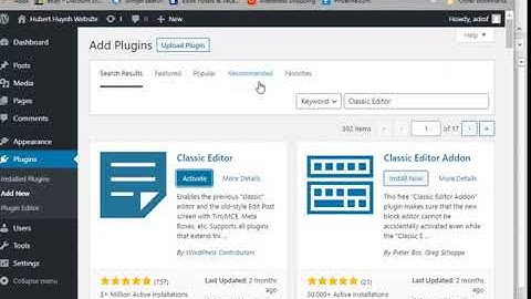 How to install classic editor for your WordPress