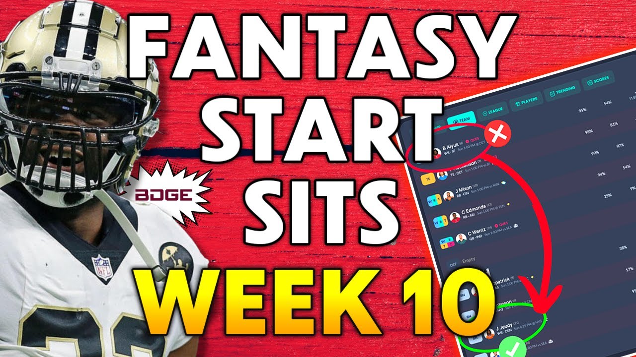 Week 10 Fantasy Football Rankings, Must Starts & Players to Avoid YouTube