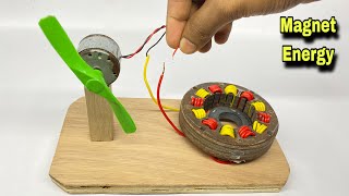 How to generate free energy with dc motor and magnet fan coil || new technology science project