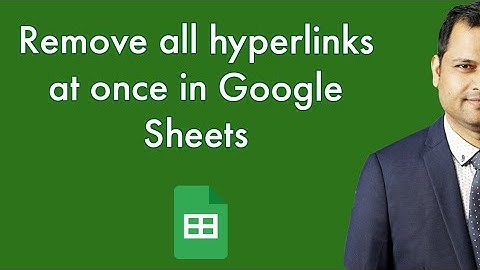 How to remove all hyperlinks from google sheets and keep text only