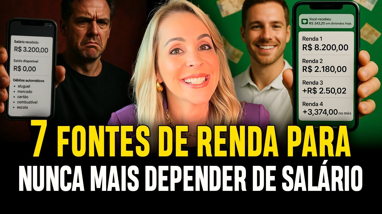 Como TER 7 FONTES DE RENDA e NUNCA MAIS DEPENDER DE SALÁRIO (comece pela mais fácil!)