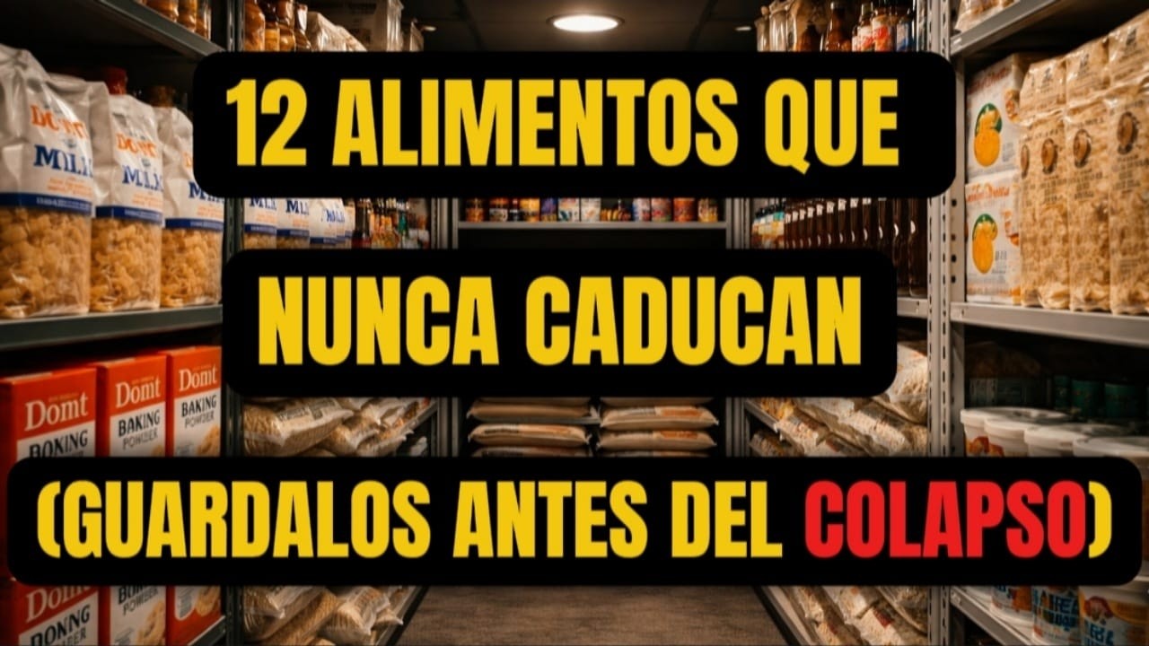 Estos 12 Alimentos que Debes ALMACENAR Antes del Colapso y NUNCA CADUCAN