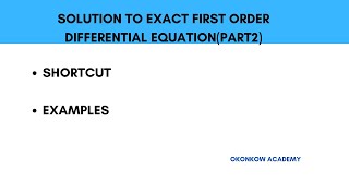 🔹05. Solving Exact Differentials: Shortcut Method Tutorial