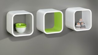 Contemporary White Floating top TV Console for TVs up to 46″ Best Floating Shelves Ideas
