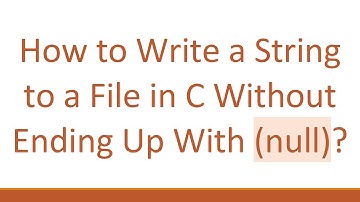 How to Write a String to a File in C Without Ending Up With (null)?