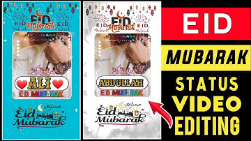 How To Make Eid Mubarak Status Video Editing || Eid Mubarak Name Art Tutorial 2022 || Inshot Editing