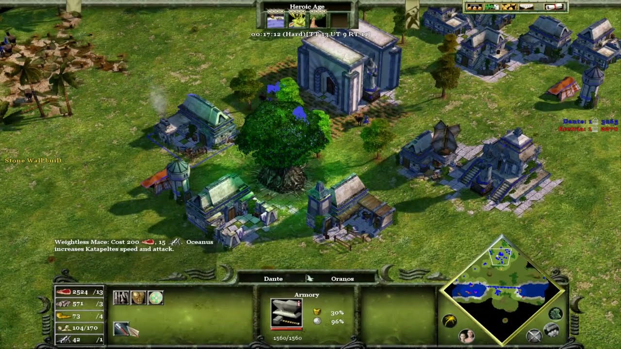 Age of Mythology Age of Wrath Oranos vs Zeus