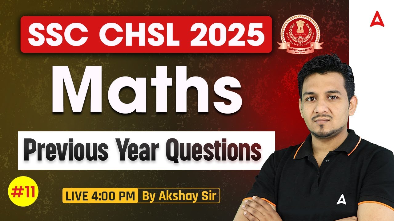 SSC CHSL Maths Classes 2025 | SSC CHSL Maths Previous Year Questions ...