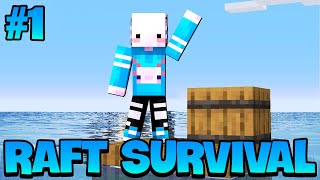 DENİZDE MAHSUR KALDIM! | Minecraft Raft Survival #1