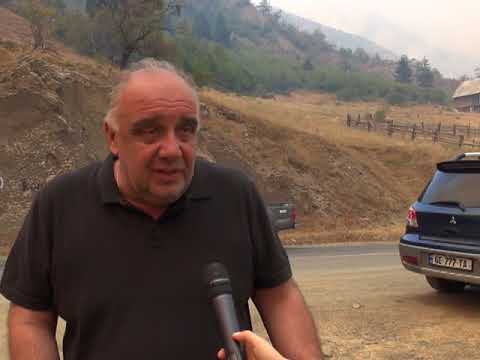 დაბაში ხანძარმა მდინარის ნაპირამდე ჩამოაღწია