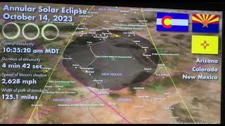 Fly over the Ring of Fire eclipse of October 14, 2023!