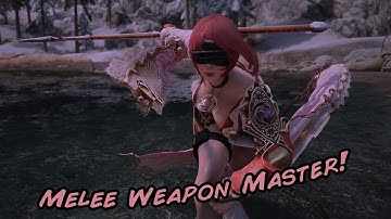 Skyrim mod - Melee weapon master | sprint & jumping attacks | fast & fluid combat animation.