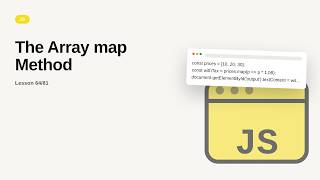 JavaScript - Web development basic Series: The Array map Method