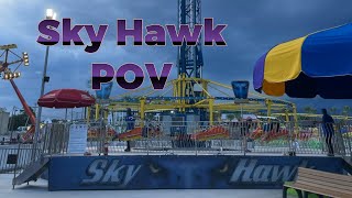 Sky Hawk POV, New For 2023 Ride At Family Kingdom