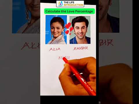 Love Percentage ❤️ between Alia and Ranbir Kapoor #aliabhatt #ranlia #love 💘