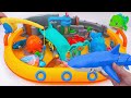 [🦈Toy ASMR🦈] Fee Fee Planet Waterpark Fishing Playset | RC Shark &amp; Sea Animal Toys Unboxing