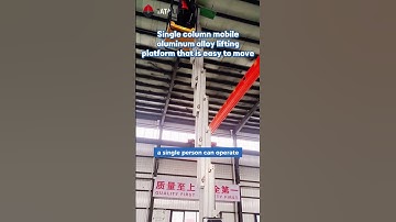 Single column mobile aluminum alloy lifting platform that is easy to move