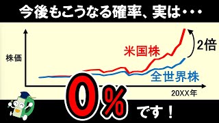 【パラドックス】今後も米国株一強が続くほど、米国株一強ではなくなります！「全世界株vs米国株」を数学的に考察してみた！