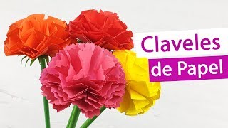 Clavel De Papel Paso A Paso. Ramo De Claveles De Papel Fáciles.