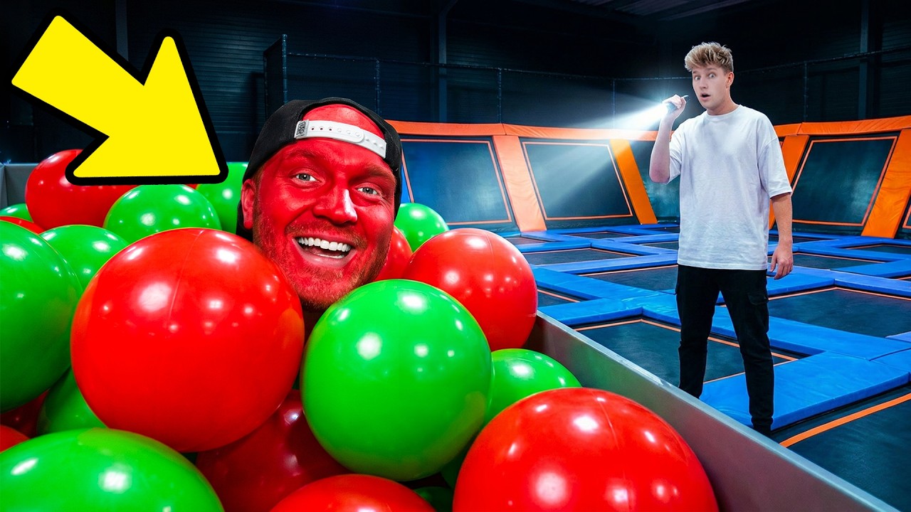 EXTREME Trampoline Park HIDE & SEEK Challenge