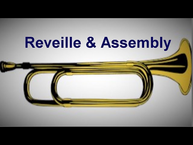 REVEILLE & ASSEMBLY Bugle Calls on Trumpet [Army Wake Up Trumpet] class=