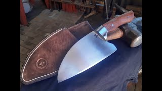 Hand Forged Serbian Cleaver Style Knife